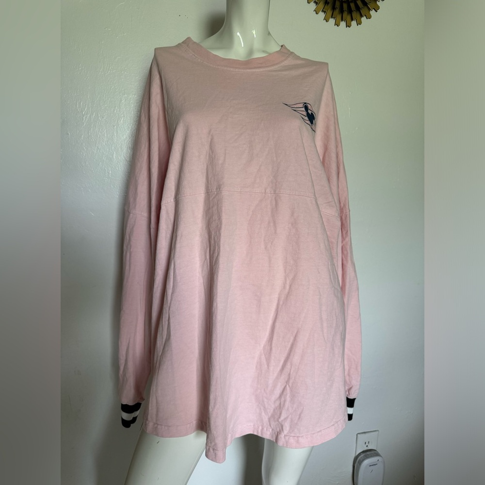 Disney Pink Long Sleeve Shirt with Black Trim